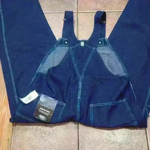 Key NWT overalls men's size 40 inseam 29 denim bib - Picture 10 of 10